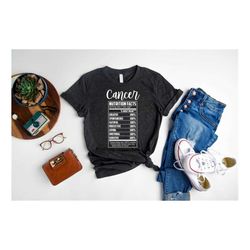 cancer shirt, cancer nutrition facts, zodiac sign shirt, astrology shirt, gift for cancer, cancer birthday shirt, horosc