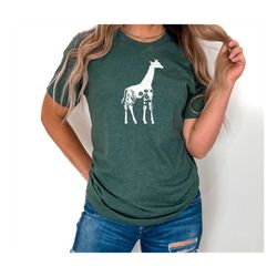 giraffe shirt, floral giraffe shirt, cute giraffe shirt, giraffe zoo shirt, giraffe lover shirt, zoo crew shirt, giraffe