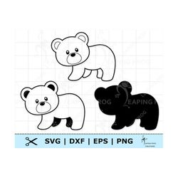 cute bear svg dxf png eps. cricut cut files, silhouette. bear outline svg. bear stencil. bear silhouette. bear svg. bear