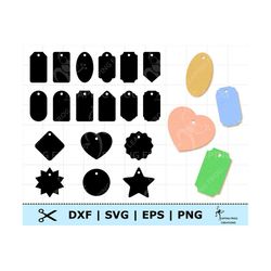 gift tags svg. cricut cut files, silhouette. labels svg. price tags png. gift tags dxf. gift tags png. hang tag clipart.