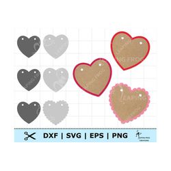 heart bunting banner svg. cricut cut files, silhouette. baby shower, birthday banners. png. dxf. eps. instant download!