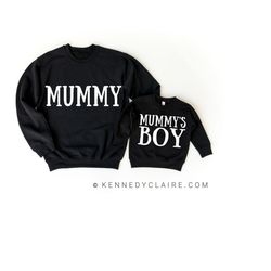 mother son halloween sweatshirts, matching halloween shirts mom and boy, mummys boy shirts baby boy halloween costumes t