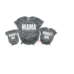 camo mommy and me outfits boy girl, new mom gift for mom from son or daughter, mom camo tee, baby boy camo shirts
