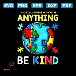 in a world where you can be anything be kind svg