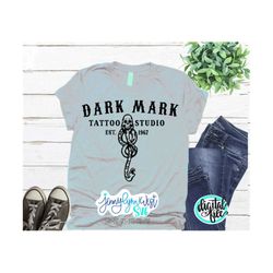 dark mark tattoo studio svg dark mark shirt cricut design studio cut file iron on shirt silhouette tattoo studio shirt