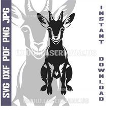 Goat SVG file | cut file for cricut | printable png| SVG dxf cut files | laser file | digital download | SVG | cricut