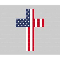 christian cross svg, american flag, jesus cross svg, faith cross. vector cut file cricut, silhouette, pdf png dxf, decal
