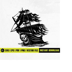 pirate ship svg | black ship svg | pirate clipart | pirate shirt svg | pirate ship stencil | pirates png | black pirate
