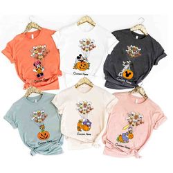 vintage disney balloon halloween shirt, mickey balloon halloween shirt, disney pumpkin shirt, mickey not so scary shirt.