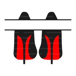 high heels monogram svg, red bottom heels svg, stiletto svg, red heels svg, high heels png. vector cut file cricut, silh