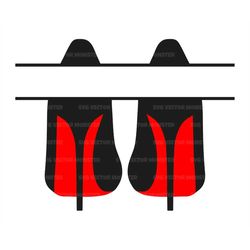 high heels monogram svg, red bottom heels svg, stiletto svg, red heels svg, high heels png. vector cut file cricut, silh