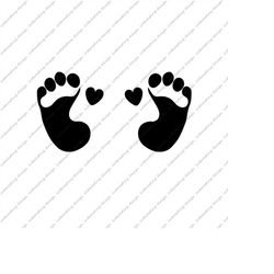 baby love footprints, baby feet png, digital download