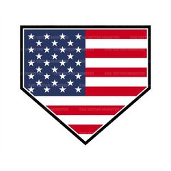 home plate svg, american flag svg, baseball svg, home run, softball, diamond field. vector cut file cricut, silhouette,