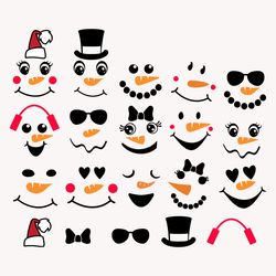snowman face svg, png, pdf, snowman face png, cute snowman