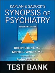 test bank for kaplan & sadocks synopsis of psychiatry 12th edition