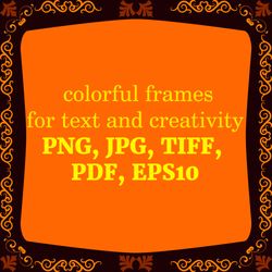 clipart halloween autumn, frame for halloween invitations. labels stickers scrapbooking cards for halloween celebration