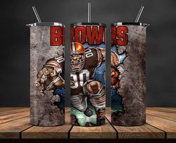 nfl tumbler png, browns football png, football tumbler wrap 08