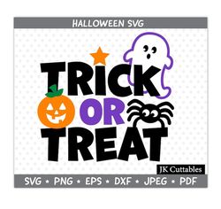 halloween svg, trick or treat svg, halloween cut files, pumpkin svg, ghost svg, spider svg, cricut cut files, silhouette