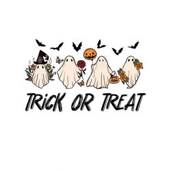 trick or treat png-halloween cut file digital design download-spooky season png, ghost png, boho ghost png, retro png, v