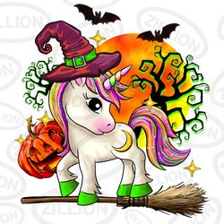 halloween unicorn png sublimation design download, happy halloween png, spooky season png, trick or treat png, sublimate