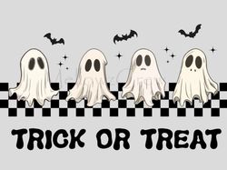 trick or treat png ,halloween ghost png sublimation design digital download, bat png halloween design, kids halloween pn