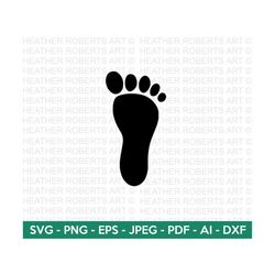 Footprint Svg, Baby Footprint Svg, Baby Foot Svg, Footprint Clipart, Footprint Design, Cut Files for Cricut, Silhouette