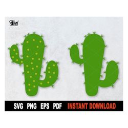 cactus svg, saguaro cactus svg file for cicut, silhouette, nature clipart, png design-  instant digital download