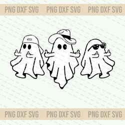 funny halloween svg, middle finger ghost svg, halloween svg, boo svg, boo sheet svg files for cricut png dxf files, hall