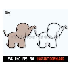 elephant svg, baby elephant svg file for cricut, silhouette, baby elephant, baby shower shirt, clipart cut file-  instan