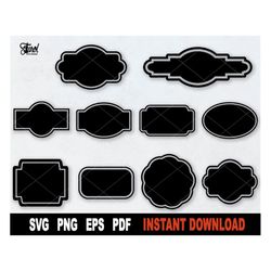 shapes for labels svg bundle, frame svg file for cricut, silhouette, tag svg cut file, shapes clipart, sublimation png-