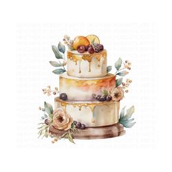 watercolor wedding cakes clipart, cake clip art, wedding cake png, floral wedding cake png, wedding png, wedding clipart