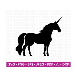 Unicorn SVG, Unicorn Silhouette, Unicorn Clip Art, Unicorn Graphics, Magical Unicorn, Unicorn Design, Cricut Cut File, S