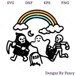 cute ghost halloween svg, ghost and skeleton svg, funny halloween svg