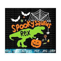 halloween dinosaur svg, spooky saurus rex svg, t-rex with pumpkin, halloween svg, halloween shirt svg, halloween costume