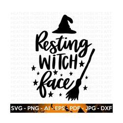 resting witch face svg, halloween svg, witch svg, halloween shirt svg, witch shirt svg, halloween costume svg, cricut cu