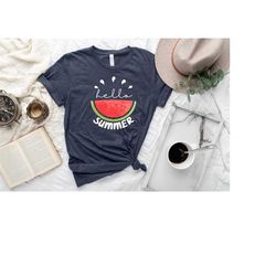 hello summer shirt, watermelon t-shirt,  summer vibes shirt, cute summer, vacation shirt, summer lover gift shirts for w