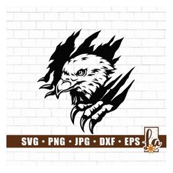 fierce eagle scratch svg | eagle svg | eagle face claw scratch clip art | eagle png | sharp claw rip wall | animal claws