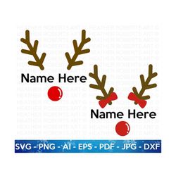 reindeer frames svg, reindeer name frame svg, christmas svg, christmas family shirts svg, christmas sign svg, monogram s