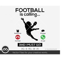 Football is calling SVG, football svg, sports svg, american football svg, dxf eps, png, silhouette, cutfile