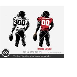 football player svg colored layer - football player svg, football svg, football mom svg, vinyl cutting, laser, t-shirt f