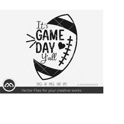 football svg it's game day y'all - football player svg, football svg, football mom svg file, vinyl cutting, laser, footb