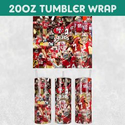 49ers team player tumbler wrap, san francisco 49ers football tumbler wrap, football team tumbler wrap, nfl tumbler wrap