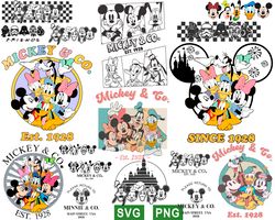 mickey & co est 1928 svg bundle, mickey friends svg png