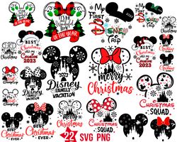 christmas mickey and friends svg bundle, disney christmas svg, disney christmas friends svg, merry christmas png