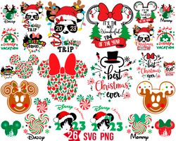 christmas mickey and friends svg bundle, mickey christmas svg, christmas friends png, merry christmas png