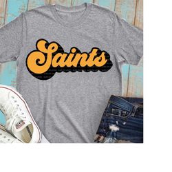 saints svg, retro svg, saints, dxf, eps, png, shorts and lemons, baseball, svg files, shortsandlemons, football svg, png