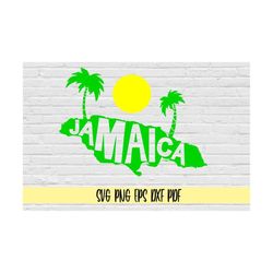 jamaica svg png eps dxf pdf/jamaican svg/jamaican country with 'jamaica' cut out/jamaican trees and sun svg/jamaica vaca