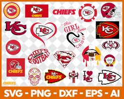 kansas city chiefs svg , football team svg, cricut, digital download ,team nfl svg 17