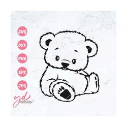 cute bear sitting svg | cute bear svg | bear svg | baby bear svg | teddy bear svg | zoo animals svg | cute bear png cutt