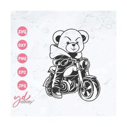 cute bear rider svg png | bear biker svg | cute teddy bear svg | gangster bear svg | cool bear svg | gangster bear ridin